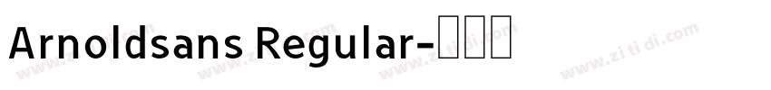 Arnoldsans Regular字体转换